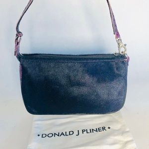 Donald J Pliner Purple And Snake Skin Purse
